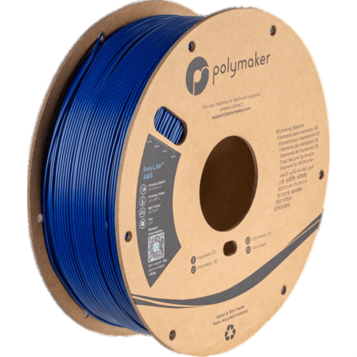 PolyLite ABS Bleu - 1000g, 1,75mm
