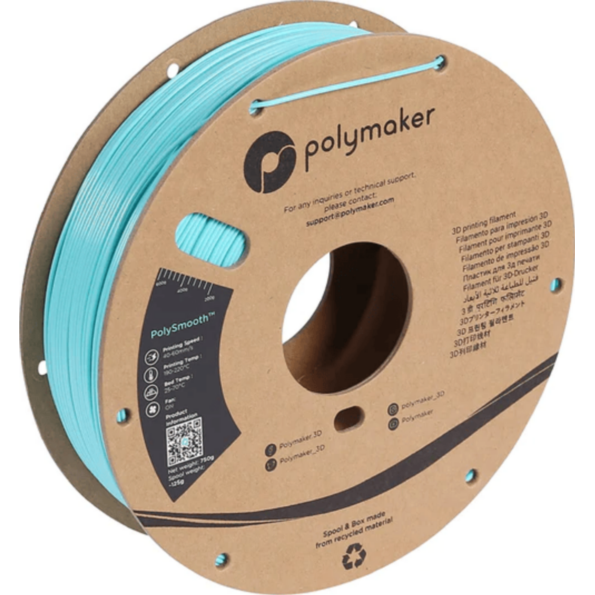 Polysmooth PVB Teal - 750g, 1,75mm