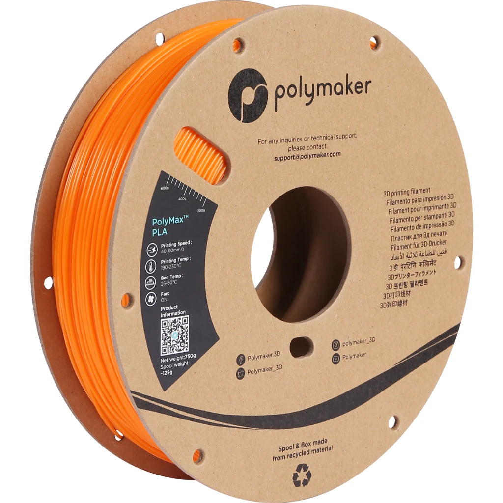 PolyMax Tough PLA Orange- 1000g, 1,75mm