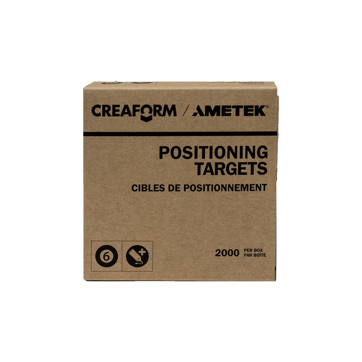 Cibles de positionnement 6mm - à contour noir - 1 x 2000