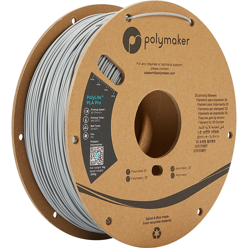 Polylite PLA Pro Gris - 1000g, 1,75mm