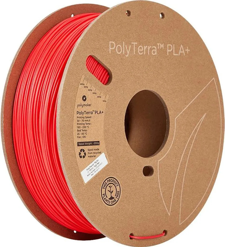 PolyTerra PLA+ Rouge – 1000g, 1,75 mm